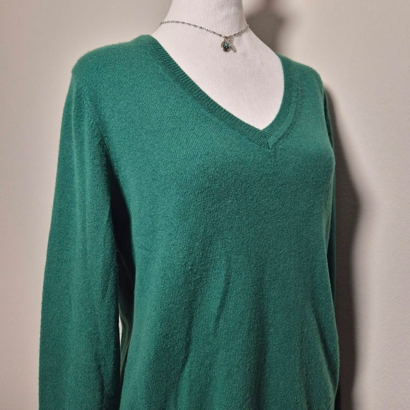 Quince Womens 100% Soft Mongolian Cashmere Crewneck Sweater In Everglade Green M - Picture 1 of 9